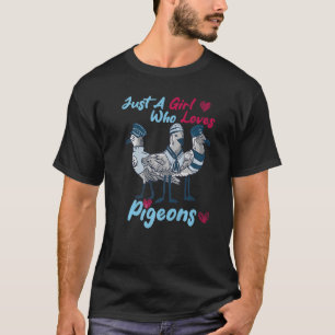 Gewoon een meisje dat houdt van duiven Anchor Seag T-shirt