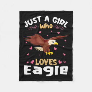 Gewoon een meisje dat houdt van een adelaarscadeau fleece deken