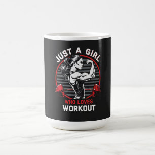 Gewoon een meisje dat houdt van fitness t-shirt koffiemok