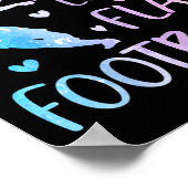 Gewoon een meisje dat houdt van Flag Football Funn Poster (Hoek)