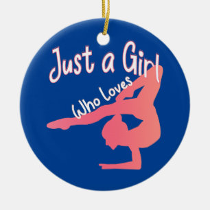 Gewoon een meisje dat houdt van 'Floor Gymnastics Keramisch Ornament