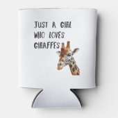 Gewoon een meisje dat houdt van Giraffes schattige Blikjeskoeler (Voorkant)