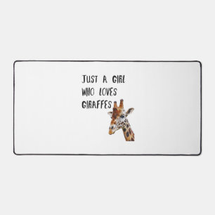 Gewoon een meisje dat houdt van Giraffes schattige Bureaumat