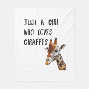 Gewoon een meisje dat houdt van Giraffes schattige Fleece Deken