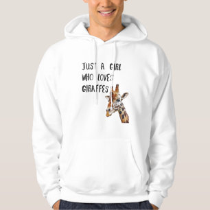 Gewoon een meisje dat houdt van Giraffes schattige Hoodie