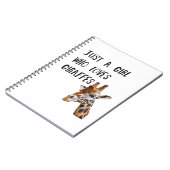 Gewoon een meisje dat houdt van Giraffes schattige Notitieboek (Linkerzijde)