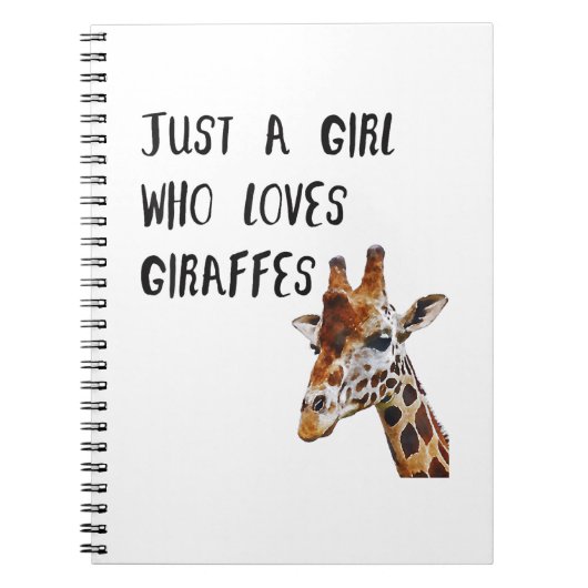 Gewoon een meisje dat houdt van Giraffes schattige Notitieboek (Voorkant)