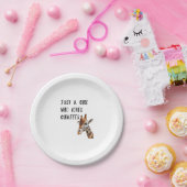 Gewoon een meisje dat houdt van Giraffes schattige Papieren Bordje (Feest)