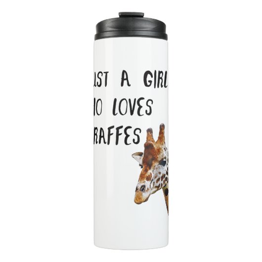 Gewoon een meisje dat houdt van Giraffes schattige Thermosbeker (Voorkant)