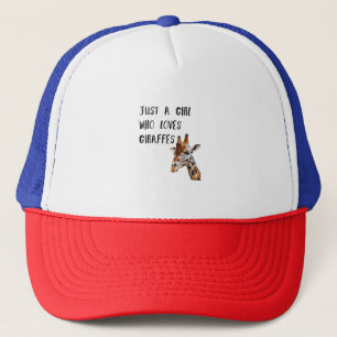 Gewoon een meisje dat houdt van Giraffes schattige Trucker Pet