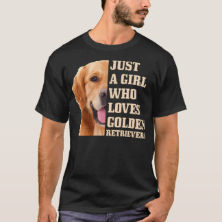 Gewoon een meisje dat houdt van Golden Retriever D T-shirt