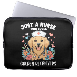 Gewoon een meisje dat houdt van Golden Retrievers Laptop Sleeve
