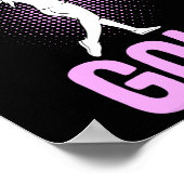 Gewoon een meisje dat houdt van golfclub golfer go poster (Hoek)