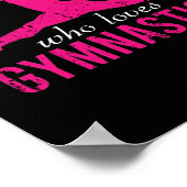 Gewoon een meisje dat houdt van gymnastieksport poster (Hoek)