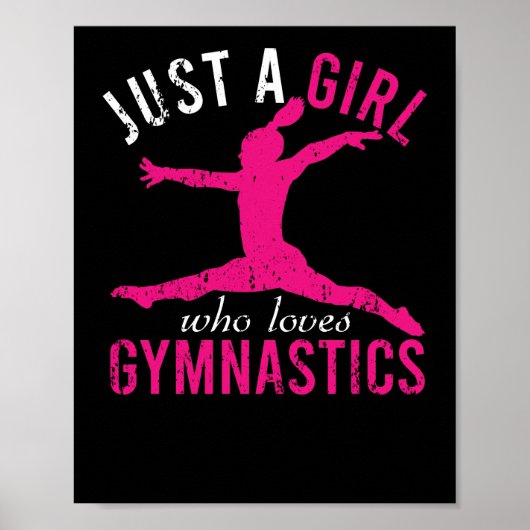 Gewoon een meisje dat houdt van gymnastieksport poster (Voorkant)