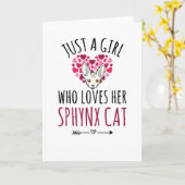 Gewoon een meisje dat houdt van haar Sphynx Cat Lo Kaart (Gele Bloem)