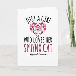 Gewoon een meisje dat houdt van haar Sphynx Cat Lo Kaart