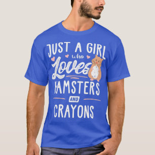 Gewoon een meisje dat houdt van hamsters en kleurp t-shirt