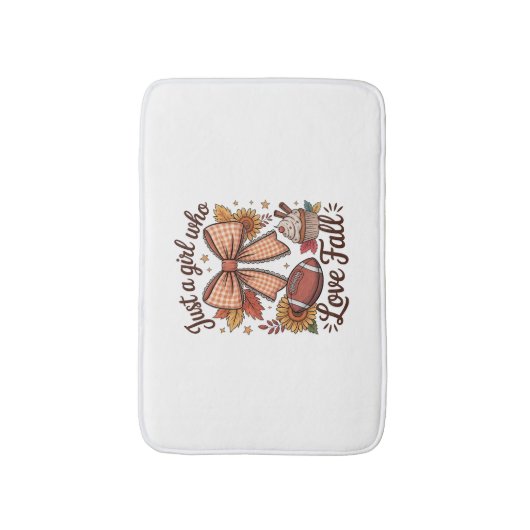 Gewoon een meisje dat houdt van Herfst Cozy Badmat (Voorkant Verticaal)