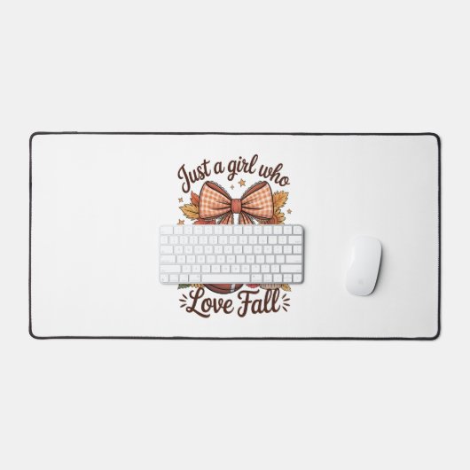 Gewoon een meisje dat houdt van Herfst Cozy Bureaumat (Keyboard & Muis)