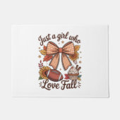 Gewoon een meisje dat houdt van Herfst Cozy Deurmat (Voorkant)