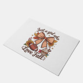 Gewoon een meisje dat houdt van Herfst Cozy Deurmat (Schuin)