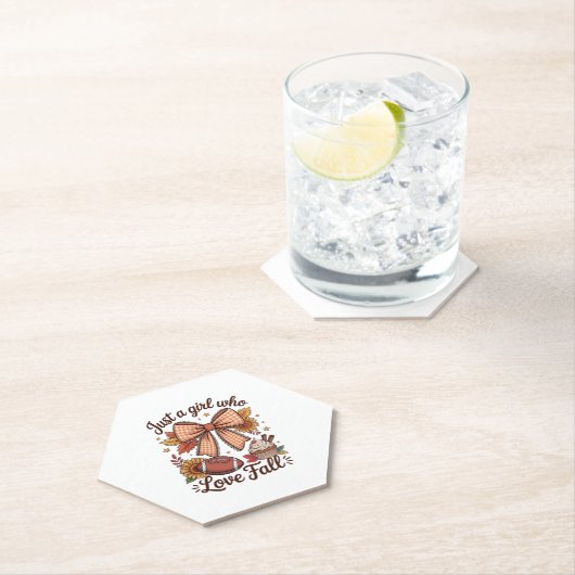 Gewoon een meisje dat houdt van Herfst Cozy Kartonnen Onderzetters (Insitu)