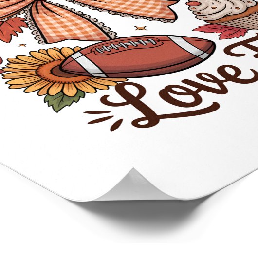 Gewoon een meisje dat houdt van Herfst Cozy Poster (Hoek)