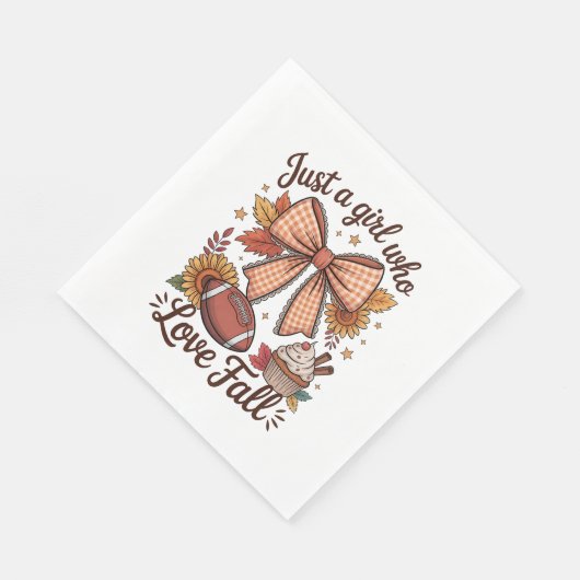 Gewoon een meisje dat houdt van Herfst Cozy Servet (Hoek)