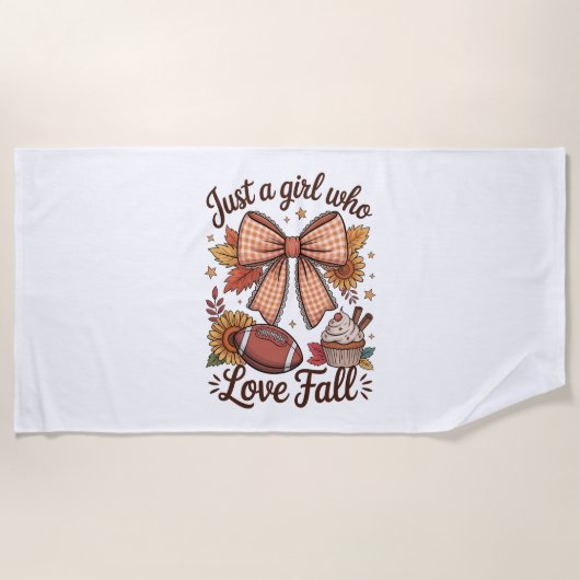 Gewoon een meisje dat houdt van Herfst Cozy Strandlaken (Voorkant)