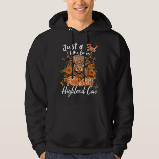 Gewoon een meisje dat houdt van Herfst en Highland Hoodie