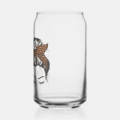Gewoon een meisje dat houdt van Herfst Plaid Messy Blikvorm Glas (Achterkant)