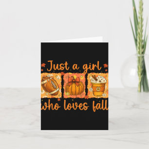 Gewoon een meisje dat houdt van Herfst pompoen Gez Kaart