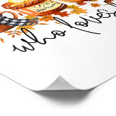 Gewoon een meisje dat houdt van Herfst pompoen gez Poster (Hoek)