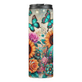 Gewoon een meisje dat houdt van Herfst pompoen  Thermosbeker (Achterkant)