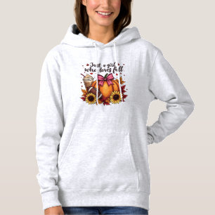 Gewoon een meisje dat houdt van Herfst Pumpkin Spi Hoodie