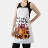 Gewoon een meisje dat houdt van Herfst Pumpkin Spi Schort (Insitu)