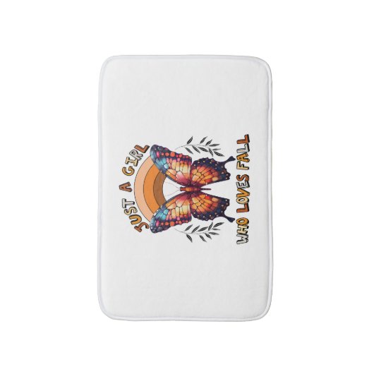 Gewoon een meisje dat houdt van Herfst Thanksgivin Badmat (Voorkant Verticaal)