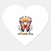 Gewoon een meisje dat houdt van Herfst Thanksgivin Hart Sticker (Voorkant)