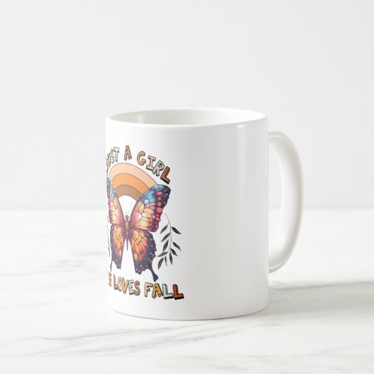 Gewoon een meisje dat houdt van Herfst Thanksgivin Koffiemok (Voorkant rechts)