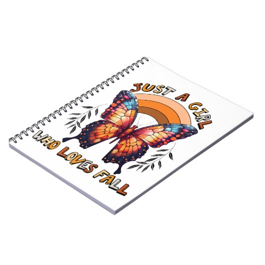 Gewoon een meisje dat houdt van Herfst Thanksgivin Notitieboek (Linkerzijde)