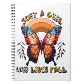 Gewoon een meisje dat houdt van Herfst Thanksgivin Notitieboek (Voorkant)