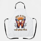 Gewoon een meisje dat houdt van Herfst Thanksgivin Schort (Voorkant)