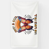 Gewoon een meisje dat houdt van Herfst Thanksgivin Spandoek (Verticaal)