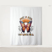 Gewoon een meisje dat houdt van Herfst Thanksgivin Wandkleed (Voorkant)