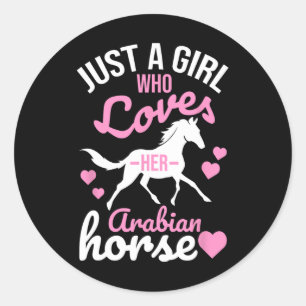 Gewoon een meisje dat houdt van het Arabische paar Ronde Sticker