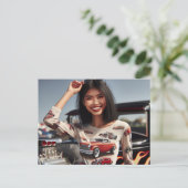 Gewoon een meisje dat houdt van hete staven briefkaart (Staand voorkant)