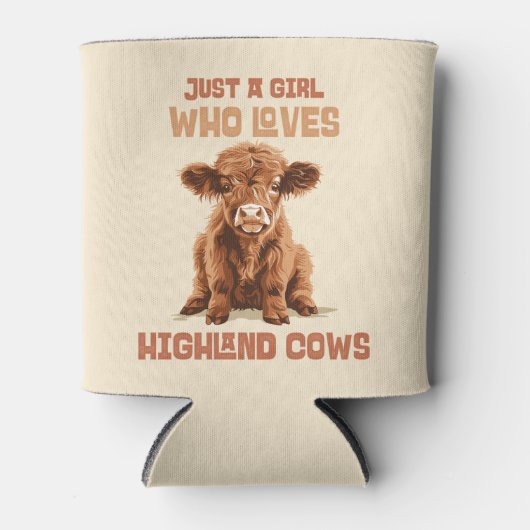 Gewoon een meisje dat houdt van Highland Koeien Blikjeskoeler (Voorkant)