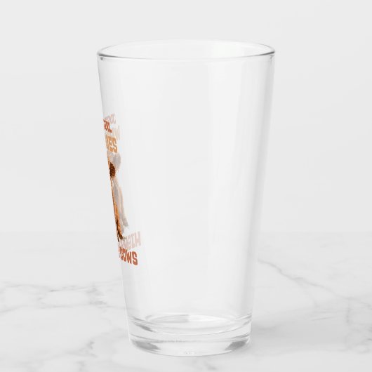 Gewoon een meisje dat houdt van Highland Koeien Glas (Links)