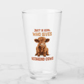 Gewoon een meisje dat houdt van Highland Koeien Glas (Voorkant)